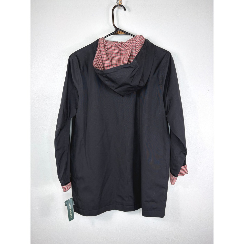 Lauren Ralph Lauren Reversible Cotton Jacket Black Houndstooth Petite NWT - Picture 2 of 9